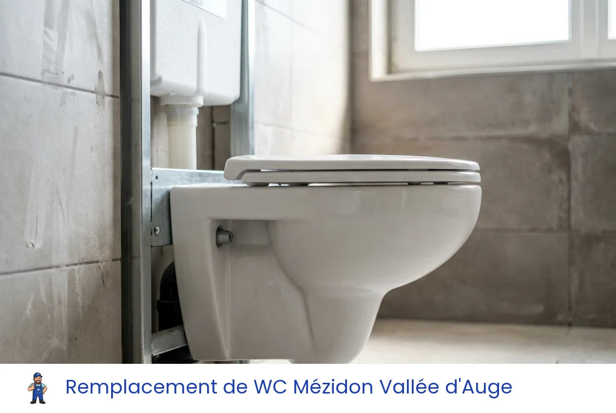 Remplacement de WC à Mézidon Vallée d'Auge