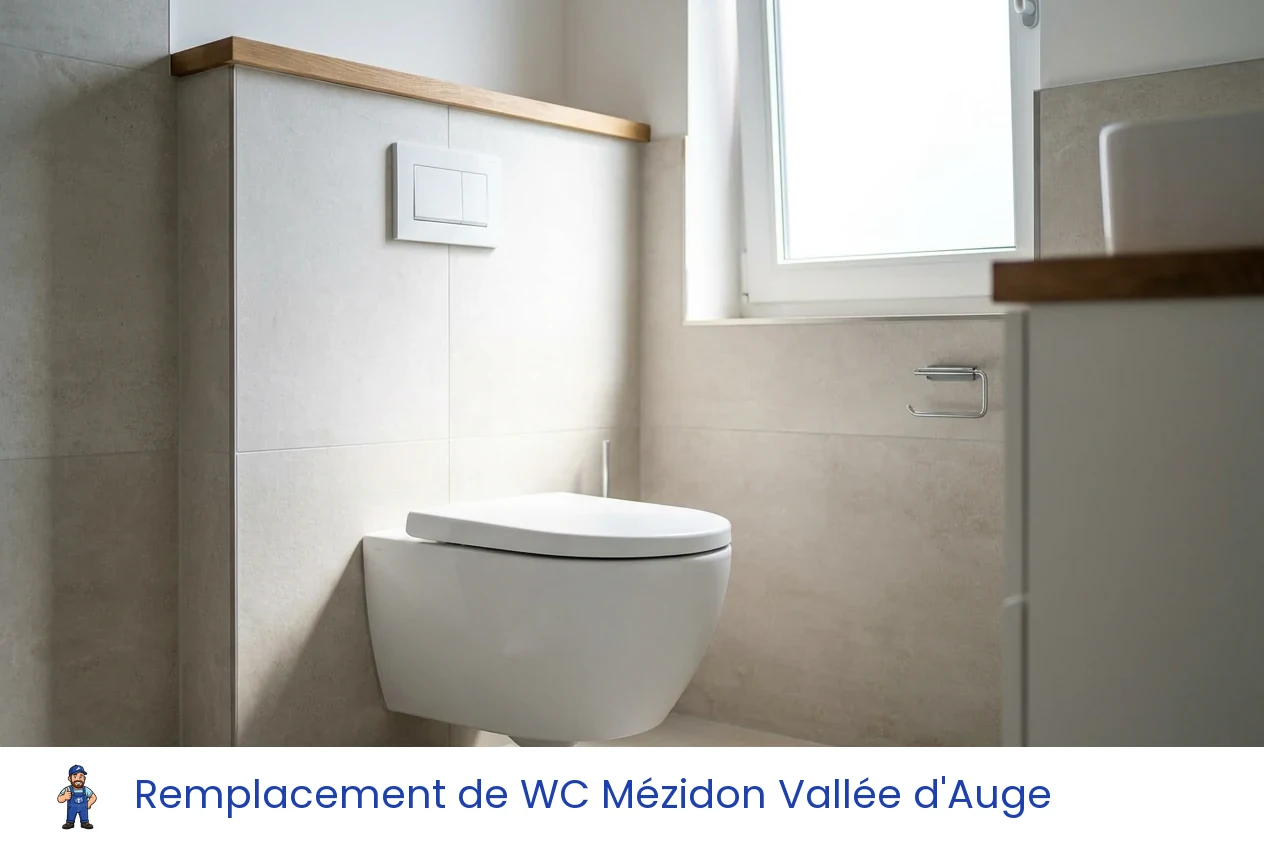 Remplacement de WC à Mézidon Vallée d'Auge
