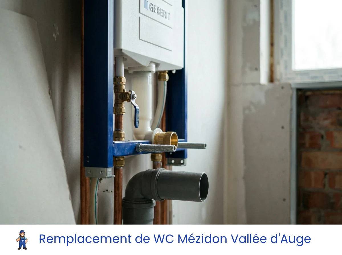 Remplacement de WC à Mézidon Vallée d'Auge