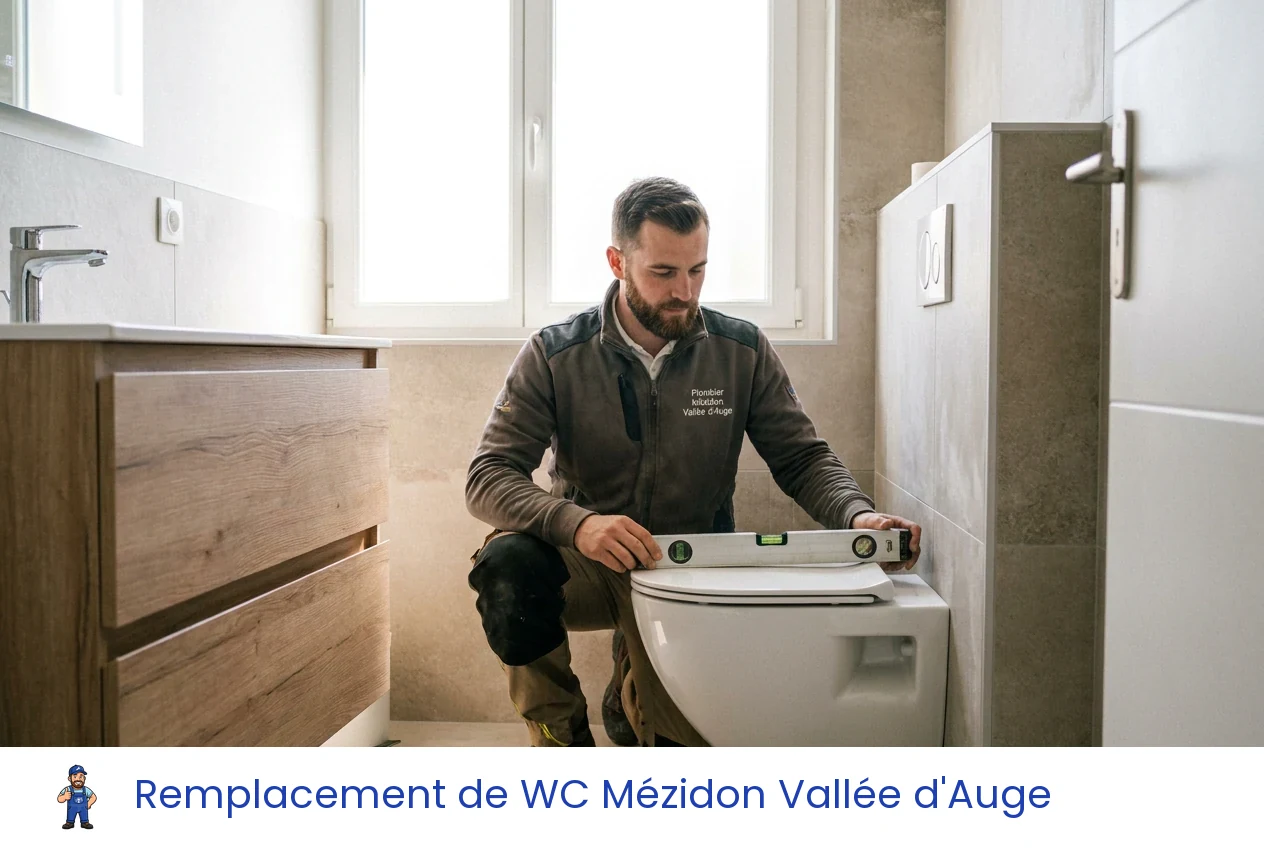 Remplacement de WC à Mézidon Vallée d'Auge